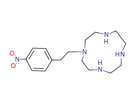 Molecular Structure of 130707-85-6 (1,4,7,10-Tetraazacyclododecane, 1-[2-(4-nitrophenyl)ethyl]-)