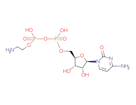 Molecular Structure of 3036-18-8 (2-aminoethoxy-[[5-(4-amino-2-oxo-pyrimidin-1-yl)-3,4-dihydroxy-oxolan-2-yl]methoxy-hydroxy-phosphoryl]oxy-phosphinic acid)