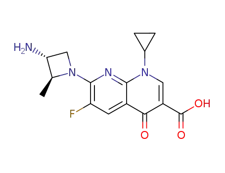7-<(2S,3R)-3-amino-2-methyl-1-azetidinyl>-1-cyclopropyl-1,4-dihydro-6-fluoro-4-oxo-1,8-naphthyridine-3-carboxylic acid