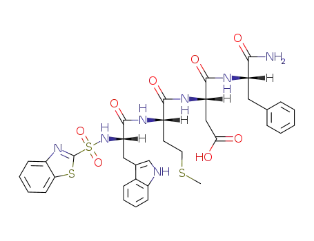 (S)-3-{(S)-2-[(S)-2-(Benzothiazole-2-sulfonylamino)-3-(1H-indol-3-yl)-propionylamino]-4-methylsulfanyl-butyrylamino}-N-((S)-1-carbamoyl-2-phenyl-ethyl)-succinamic acid