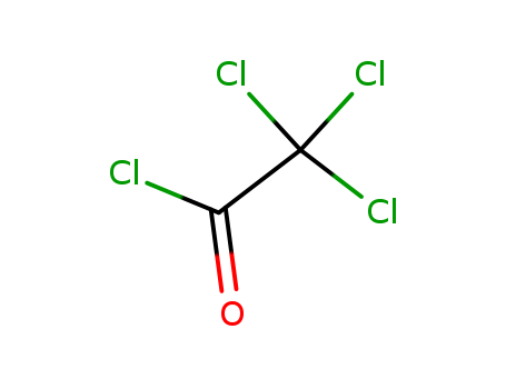 76-02-8,Trichloroacetyl chloride,Acetylchloride, trichloro- (6CI,8CI,9CI);2,2,2-Trichloroacetyl chloride;Trichloroacetic acid chloride;Trichloroacetochloride;