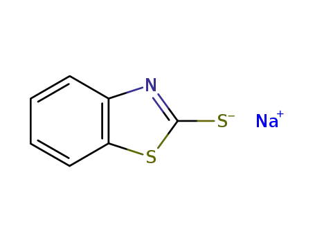 Molecular Structure of 2492-26-4 (Sodium mercaptobenzothiazole)