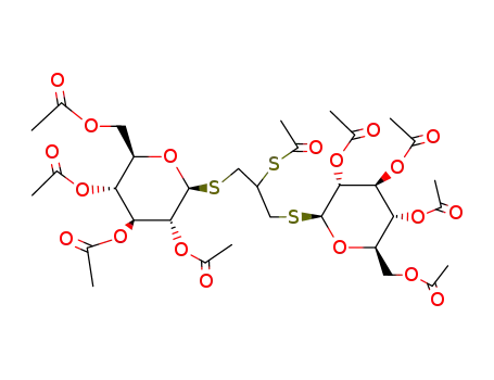 2-acetylmercapto-1,3-bis-(tetra-O-acetyl-β-D-glucopyranosylmercapto)-propane