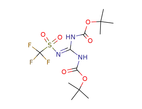 Molecular Structure of 207857-15-6 (1,3-DI-BOC-2-(TRIFLUOROMETHYLSULFONYL)GUANIDINE)