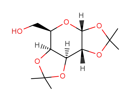 Molecular Structure of 4064-06-6 (1,2:3,4-Di-O-isopropylidene-D-galactopyranose)