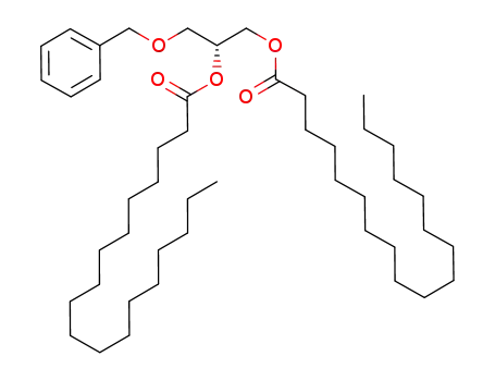 Molecular Structure of 158932-34-4 (Octadecanoic acid, (1R)-1-[(phenylmethoxy)methyl]-1,2-ethanediyl
ester)