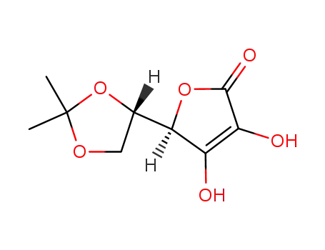 Molecular Structure of 15042-01-0 ((+)-5,6-O-Isopropylidene-L-ascorbic acid)
