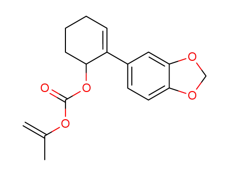 Molecular Structure of 335371-06-7 (Carbonic acid, 2-(1,3-benzodioxol-5-yl)-2-cyclohexen-1-yl
1-methylethenyl ester)