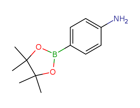 214360-73-3,4-Aminophenylboronic acid pinacol ester,2-(4-Aminophenyl)-4,4,5,5-tetramethyl-1,3,2-dioxaborolane;4-(4,4,5,5-Tetramethyl-1,3,2-dioxaborolan-2-yl)aniline;4-(4,4,5,5-Tetramethyl-1,3,2-dioxaborolan-2-yl)benzeneamine;4-(4,4,5,5-tetramethyl-1,3,2-dioxaborolan-2-yl)benzenamine;