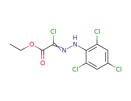 Molecular Structure of 53729-07-0 (Acetic acid, chloro[(2,4,6-trichlorophenyl)hydrazono]-, ethyl ester)
