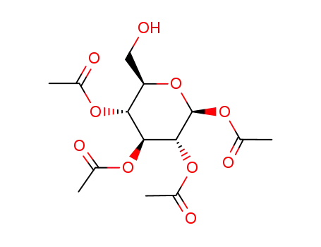 Molecular Structure of 13100-46-4 (2,3,4,6-TETRA-O-ACETYL-BETA-D-GLUCOPYRANOSE)