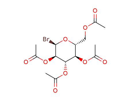 572-09-8,2,3,4,6-Tetra-O-acetyl-alpha-D-glucopyranosyl bromide,a-D-Glucopyranosyl bromide,2,3,4,6-tetraacetate;Glucopyranosylbromide, tetraacetate, a-D- (8CI);1-Bromo-2,3,4,6-tetra(O-acetyl)-a-D-pyranoglucose;2,3,4,6-Tetra-O-acetyl-1-a-bromo-D-glucopyranose;2,3,4,6-Tetraacetyl-a-D-glucopyranosyl bromide;Acetobromo-D-glucose;Acetobromoglucose;D-Acetobromoglucose;Tetra-O-acetyl-a-D-glucopyranosylbromide;Tetra-O-acetyl-a-D-glucosyl bromide;a-Acetobromoglucose;a-D-Acetobromoglucose;