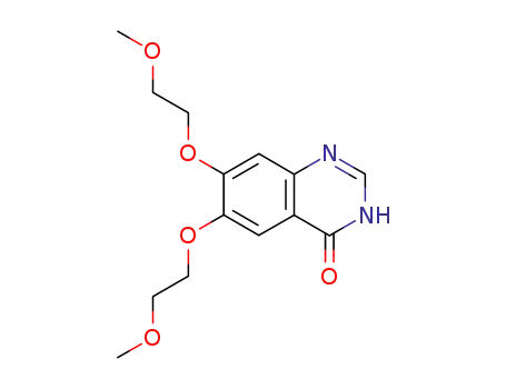 Molecular Structure of 179688-29-0 (6,7-Bis-(2-methoxyethoxy)-4(3H)-quinazolinone)