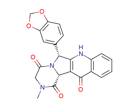 11-benzo[1,3]dioxol-5-yl-3-methyl-2,3,4a,11-tetrahydro-10H-3,10,11a-triaza-benzo[b]fluorene-1,4,5-trione