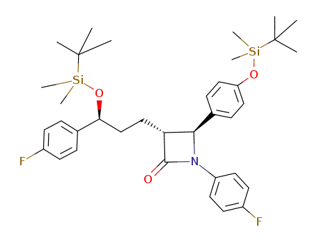 3-[3-(tert-butyl-dimethyl-silanyloxy)-3-(4-fluoro-phenyl)-propyl]-4-[4-(tert-butyl-dimethyl-silanyloxy)-phenyl]-1-(4-fluoro-phenyl)-azetidin-2-one