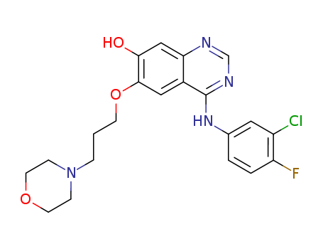 4-((3-chloro-4-fluorophenyl)amino)-6-(3-morpholinopropoxy)quinazolin-7-ol