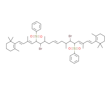 5,14-bis(benzenesulfonyl)-6,13-dibromo-3,7,12,16-tetramethyl-1,18-bis(2,6,6-trimethyl-1-cyclohexenyl)octadeca-1,3,9,15,17-pentaene