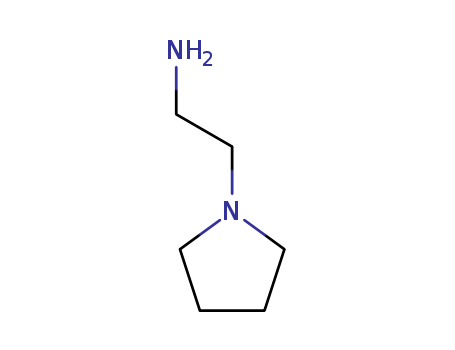 7154-73-6,1-(2-Aminoethyl)pyrrolidine,Pyrrolidine,1-(2-aminoethyl)- (6CI,7CI,8CI);2-(1-Pyrrolidinyl)ethanamine;2-(Pyrrolidino)ethanamine;2-Pyrrolidinoethyl amine;N-(2-Aminoethyl)pyrrolidine;N-(2'-Aminoethyl)pyrrolidine;N-Aminoethylpyrrolidine;N-[2-(Pyrrolidin-1-yl)ethyl]amine;NSC 73740;Pyrrolidinoethanamine;