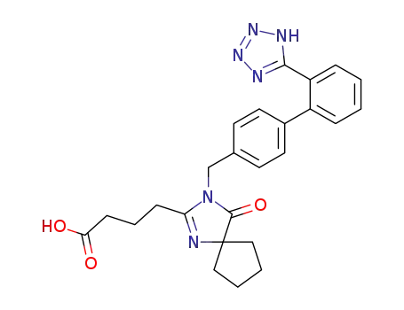 4-{4-oxo-3-[2'-(1H-tetrazol-5-yl)-biphenyl-4-ylmethyl]-1,3-diaza-spiro[4.4]non-1-en-2-yl}-butyric acid