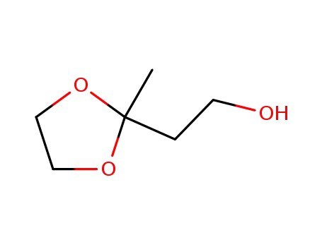 Molecular Structure of 5754-32-5 (2-Methyl-1,3-dioxolane-2-ethanol)