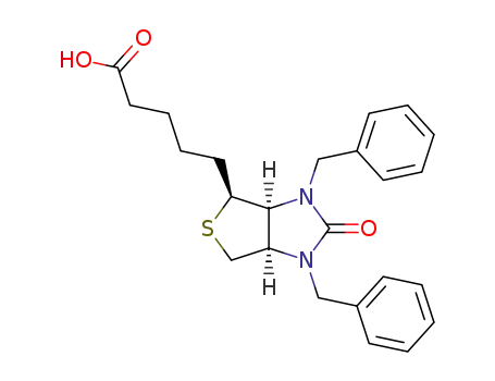 Molecular Structure of 33607-60-2 (cis-(-)-1,3-Dibenzylhexahydro-2-oxo-1H-thieno[3,4-d]iMidazole-4-valeric Acid)