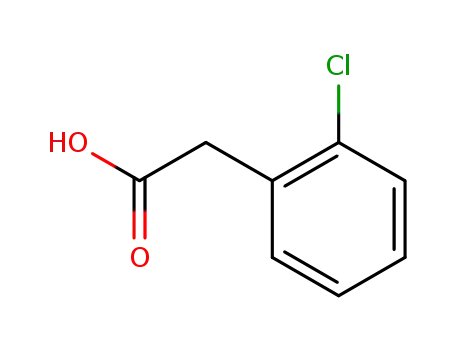 Molecular Structure of 2444-36-2 (2-Chlorophenylacetic acid)