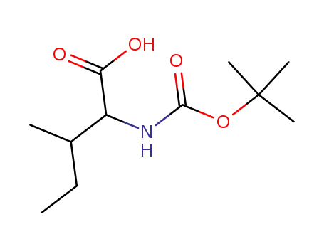 Molecular Structure of 13139-16-7 (BOC-L-Isoleucine)