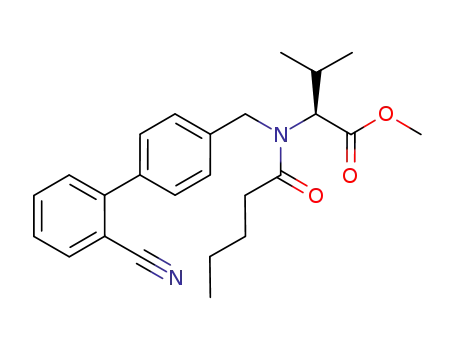 Molecular Structure of 137863-90-2 (methyl N-valeryl-N-[(2'-cyanobiphenyl-4-yl)methyl]-L-valinate)