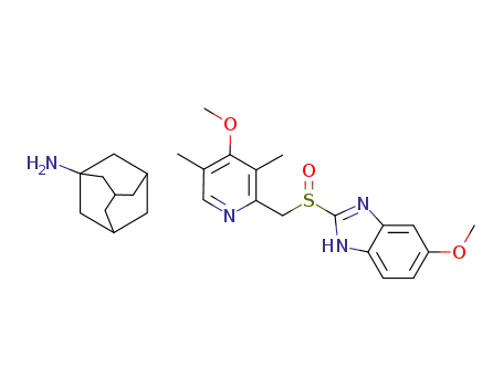 5-methoxy-2-[[(4-methoxy-3,5-dimethyl-2-pyridinyl)-methyl]sulfinyl]-1H-benzimidazole 1-adamantan ammonium salt