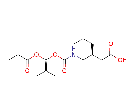 3-{[(α-(S)-isobutanoyloxyisobutoxy)carbonyl]aminomethyl}-5-(S)-methylhexanoic acid