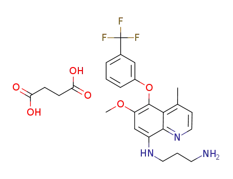 6-methoxy-8-[(3-aminopropyl)amino]-4-methyl-5-(3-trifluoromethylphenyloxy)quinoline succinate
