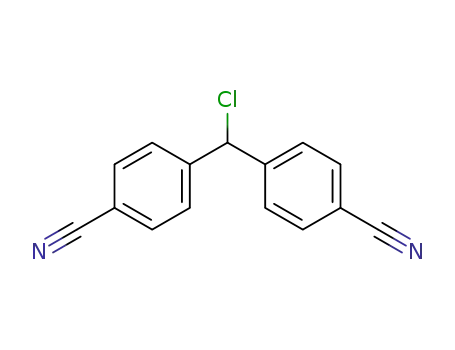 Molecular Structure of 112809-57-1 (4,4'-(Chloromethylene)-bis-benzonitrile)