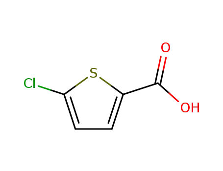 Molecular Structure of 24065-33-6 (5-Chlorothiophene-2-carboxylic acid)
