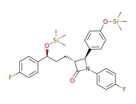 (3R,4S)-1-(4-fluorophenyl)-3-((S)-3-(4-fluorophenyl)-3-(trimethylsilyloxy)propanyl)-4-(4-(trimethylsiloxy)phenyl)azetidinone