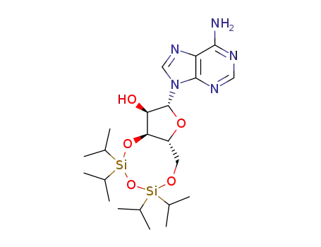Molecular Structure of 69304-45-6 (3,5-O-(1,1,3,3-Tetraisopropyl-1,3-disiloxanediyl)adenosine)