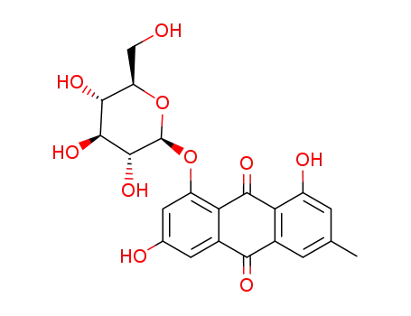 Molecular Structure of 23313-21-5 (Emodin-8-glucoside)