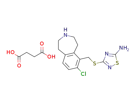 6-(5-amino-[1,2,4]thiadiazol-3-ylthiomethyl)-7-chloro-2,3,4,5-tetrahydro-1H-benzo[d]azepine succinate