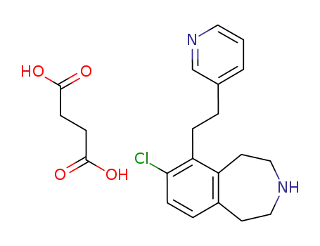 7-chloro-6-(2-pyridin-3-ylethyl)-2,3,4,5-tetrahydro-1H-benzo[d]azepine succinate