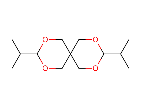 Molecular Structure of 69695-04-1 (2,4,8,10-Tetraoxaspiro[5.5]undecane, 3,9-bis(1-methylethyl)-)