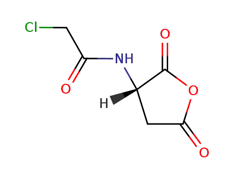 Molecular Structure of 41567-23-1 (Acetamide, 2-chloro-N-(tetrahydro-2,5-dioxo-3-furanyl)-, (S)-)