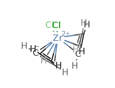 Molecular Structure of 1291-32-3 (Bis(cyclopentadienyl)zirconium dichloride)