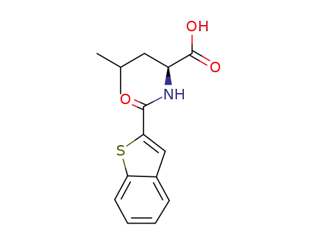 Molecular Structure of 215941-14-3 (L-Leucine, N-(benzo[b]thien-2-ylcarbonyl)-)