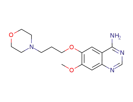 Molecular Structure of 320366-66-3 (4-Quinazolinamine, 7-methoxy-6-[3-(4-morpholinyl)propoxy]-)