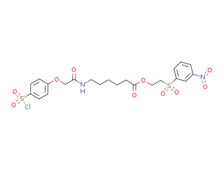 6-[2-(4-chlorosulfonyl-phenoxy)-acetylamino]-n-hexanoic acid 2-(3-nitro-benzenesulfonyl)ethyl ester