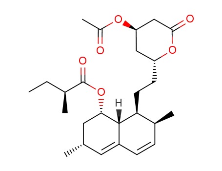 (S)-2-methyl-butyric acid (3R,7S,8S,8aR)-8-{2-[(2R,4R)-4-acetoxy-6-oxo-tetrahydro-pyran-2yl]-ethyl}-3,7-dimetyl-1,2,3,7,8,8a-hexahydro-naphthalen-1-yl ester