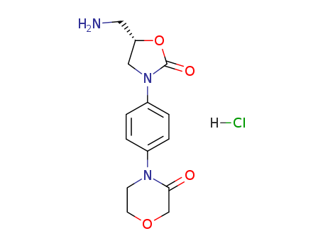 898543-06-1,(S)-4-(4-(5-(Aminomethyl)-2-oxooxazolidin-3-yl)phenyl)morpholin-3-one.HCl,4-[4-[(5S)-5-(Aminomethyl)-2-oxo-1,3-oxazolidin-3-yl]phenyl]morpholin-3-one hydrochloride;(S)-4-(4-(5-(Aminomethyl)-2-oxooxazolidin-3-yl)phenyl)morpholin-3-one hydrochloride;3-Morpholinone, 4-[4-[(5S)-5-(aminomethyl)-2-oxo-3-oxazolidinyl]phenyl]-, monohydrochloride (9CI);