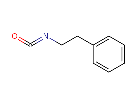 1943-82-4,Phenethyl isocyanate,Isocyanicacid, phenethyl ester (6CI,7CI,8CI);Phenethyl alcohol, isocyanate (5CI);(2-Isocyanatoethyl)benzene;2-Phenylethyl isocyanate;b-Phenylethyl isocyanate;Benzene,(2-isocyanatoethyl)-;