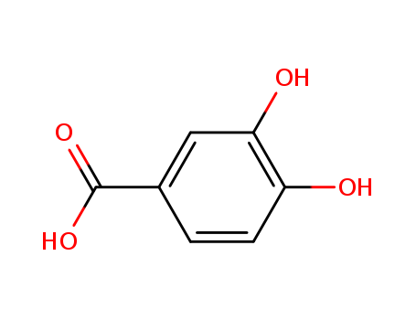 99-50-3,3,4-Dihydroxybenzoic acid,4-Carboxy-1,2-dihydroxybenzene;Protocatehuic acid;1/C7H6O4/c8-5-2-1-4(7(10)11)3-6(5)9/h1-3,8-9H,(H,10,11;4-10-00-01459 (Beilstein Handbook Reference);Benzoic acid, 3,4-dihydroxy- (9CI);Benzoic acid,3,4-dihydroxy-;3.4-Dihydroxy Benzoic Acid;Protocatechuate;3,4-Dihydroxy Benzoic Acid;Benzoic acid, 3,4-dihydroxy-;3,4-dihydroxybenzoic acid;protocatechuic acid;3,4-Dihydroxybenzoic Acid 98%;