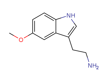 608-07-1,5-Methoxytryptamine,Indole,3-(2-aminoethyl)-5-methoxy- (6CI,8CI);2-(5-Methoxyindol-3-yl)ethylamine;2-[5-(Methyloxy)-1H-indol-3-yl]ethanamine;3-(2-Aminoethyl)-5-methoxyindole;5-MOT;5-Methoxy-1H-indole-3-ethanamine;Deacetylmelatonin;Methoxytryptamine;NSC 56422;[2-(5-Methoxy-1H-indol-3-yl)ethyl]amine;