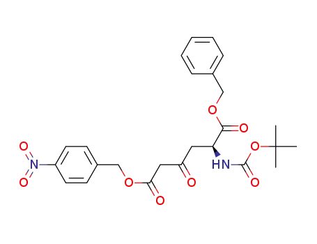Hexanedioic acid, 2-[[(1,1-dimethylethoxy)carbonyl]amino]-4-oxo-,
6-[(4-nitrophenyl)methyl] 1-(phenylmethyl) ester, (S)-
